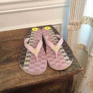 Michael Kors label flip flop sandals
